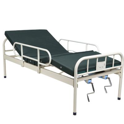 China Two Function Cheap Price Patient Used Manual Integral Lifting Two Flip Hospital Bed For Sale for sale