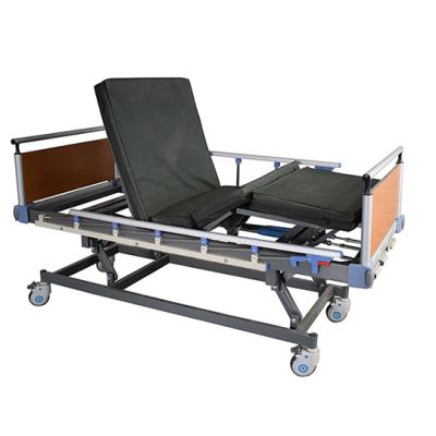 China Commercial Furniture 3 Crank 3 Function Clinic Furniture Metal Foldable Medical Nursing Patient Hospital Bed for sale