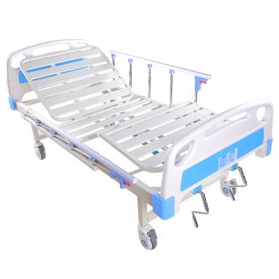 China Hot sale good quality manual 2 function hospital bed homecare hospital bed medical bed with side rails for sale