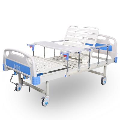 China Hospital Bed ABS Headboard Double Crank Bed 2 Function Medical Patient Hospital Bed for sale