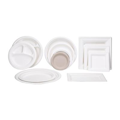 China Disposable Disposable Bagasee 100% Biodegradable Food Safe Bagasse Tray 5 Compartment Food Safe Bagasse Tray for sale