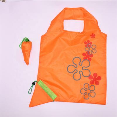 China Fruit Folding Customized Shopping Bag Customized Logo Green Handbag Creative Polyester Fabric Storage Bag for sale