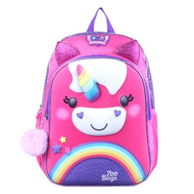 China Factory Free Sample Polyester Latest Unicorn Girls And Boys Student Backpack Children Kids School Bags for sale