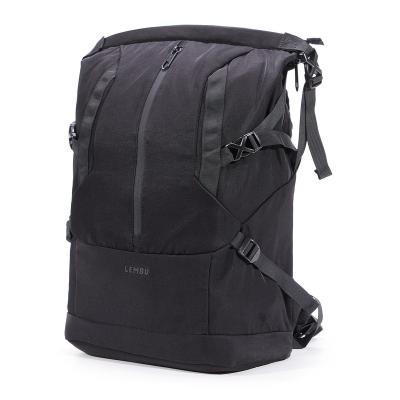 China Wholesale Waterproof Black Polyester Daypack Backpack Gym Sport Outdoor Rise Laptop Backpacks With Top Zipper for sale