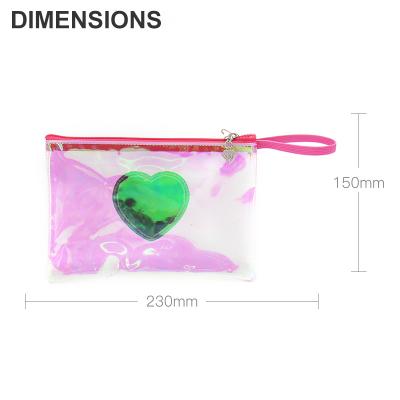 China 2021 Fashion Transparent Cosmetic PVC Rose Filter Frames Pouch Neceser for sale