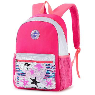 China Sequin Rose Waterproof Original School Bags For Girls Fashion Lightweight Waterproof Nylon Bag Leisure Backpack For Women for sale