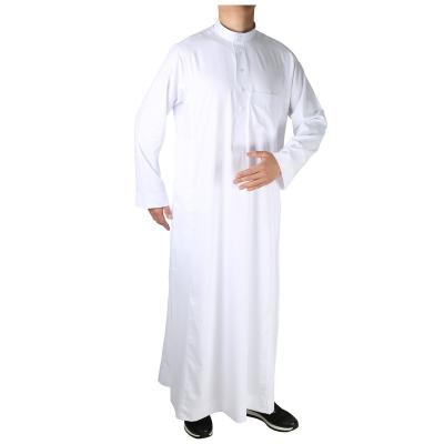 China Simple Design With Shine Drop Shipping Color Thoub Qamis Kaftan Jubbah Abaya Jalabya ​​Men's White Ethnic Arabic Dress Thobe Ramadan Eid Wear Muslim Clothing for sale