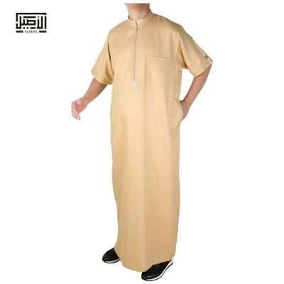 China Simple Ethnic Arabic Long Dress Jalaba Maxi Qamis Muslim Clothing Abaya Jalabya ​​Jubah Kaftan Al Aseel Cotton Islamic Dress Design Djellaba for sale