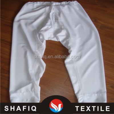 China Anti-static white Arab pants with good price and quality 100%polyester fabric for sale