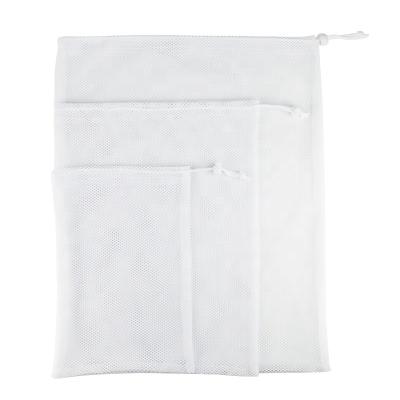 China Custom 3 Sizes Multifunctional Laundry Mesh Bag Washing OEM/ODM Household Washing Machine White Net for sale