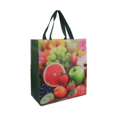 China Reusable Supermarket Laminated PP Non Woven Reusable Shopping Fruit Printing Bags ECO Custom Print for sale