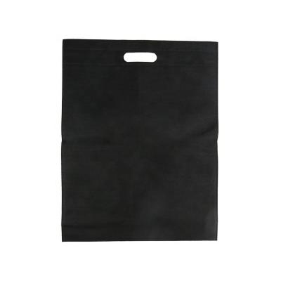 China Custom Reusable White Black Reusable Carry On Packaging Non Woven Cut Cloth Wholesale Shopping Bag for sale