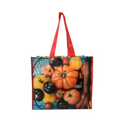 China OEM/ODM Reusable Recyclable Non Woven Screen Vegetable Packaging RPET Custom Shopping Bags for Wholesale for sale