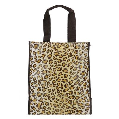 China OEM / ODM Handled Shopping Tote Custom Leopard Printed Reycle Laminated PP Woven Bag for sale