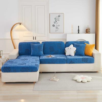 China Soft Hot Selling Jacquard Modern Product Jigsaw Cationic Velvet Sofa Cover For Sofa Couch Slipcover for sale