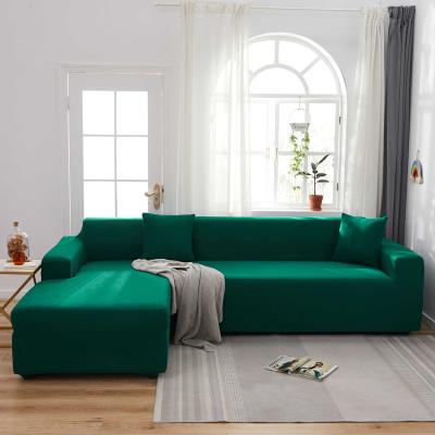 China Sofa Seat Cushion Cover Soft Elastic For Furniture Blackish Green Sofa Cover Case Remova Protector for sale