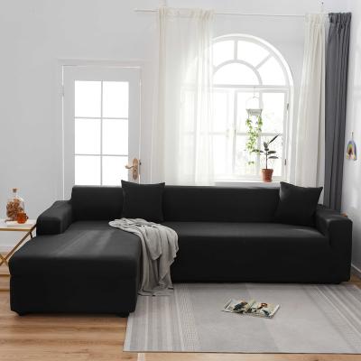 China Sofa Seat Cushion Cover Soft Elastic For Furniture Protector Black Sofa Cover Case Remova for sale