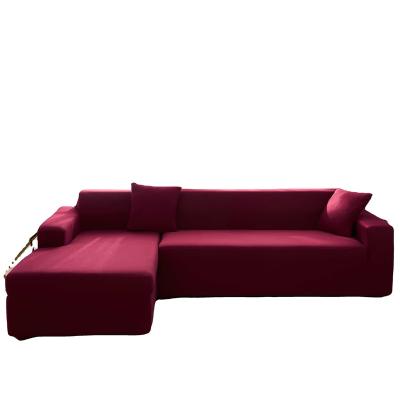 China Sofa Seat Cushion Cover Soft Elastic For Furniture Protector Wine Red Sofa Cover Case Remova for sale