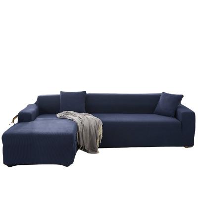 China Wholesale Soft Elastic Stretch 1/2/3/4/5 Seat Sofa Slipcovers For Sofa Cover Case Remova Protector Navy Blue for sale