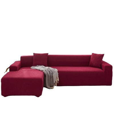 China Wholesale Soft Elastic Stretch 1/2/3/4/5 Seat Sofa Slipcovers For Wine Red Sofa Cover Case Protector Remova for sale