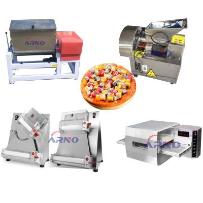 China Electric Italian automatic pizza dough roller base pizza snack factory multifuntion maker/high quality pizza production line for sale