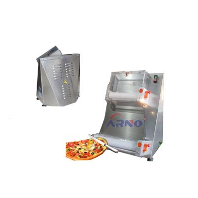 China Snack Factory Commercial Stainless Steel Base Pizza Maker / Small Thin Shape Pizza Dough Rolling Press Making Machine for sale