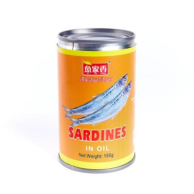 China Delicious 155g Canned Canned Sardines Peach In Tomato Sauce In Oil In Brine for sale