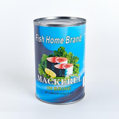 China Good Taste Canned Canned Seafood 425g Tin Fish Mackerel Canned In Brine for sale