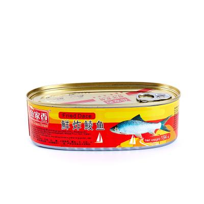 China Hot Sale Canned Canned Fried Dace in Oil 184g for sale