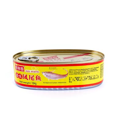 China High Quality Canned Foods Maker Caned 184g Bandaged Anchovies In Can for sale