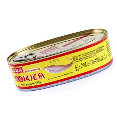 China High Quality Canned Foods Maker Caned 184g Bandaged Anchovies In Can for sale