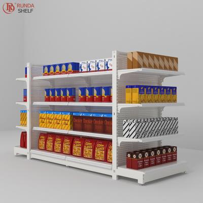 Cina 4 Layer High Gondola Display Merchandise Supermarket Shelves Runda Customized Supermarket Shelves in vendita