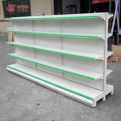 Cina Double Sided Mini Supermarket Shopping Trolley Colored Shelves For Tools Grocery Equipment Used in vendita