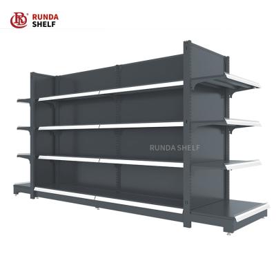 中国 Foshan Double Sided Gondola Shelving Supermarket Shelves Show Rack Supermarket Shelves Gondola Shelving 販売のため