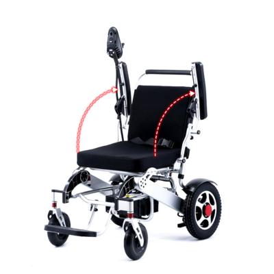 China Aluminum Alloy Light Weight Portable Folding Power Electric Wheelchair for sale