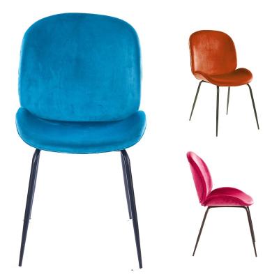 China Free Samples Modern Velvet Fabric Chairs Bar Stools Or PU Bar Stools Dining Lounge Chairs for sale