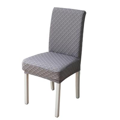 China Spandex Modern Stretch Jacquard Home Chair Cover Dining Chair Cover Gray Color for sale