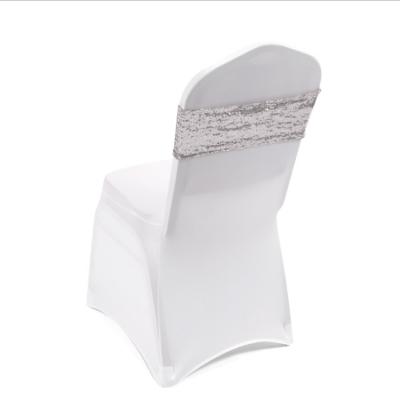 China Bow Mesh Sequin Strips Chair Strip Chair Decoration Sequin Single Layer Chair Strip for sale