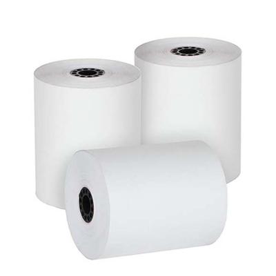 China Supermarket Checkout System Thermal Paper Bpa Free Blank Thermal ATM Receipt Bank Jumbo Roll 80mm*80mm 60gsm 65gsm for sale