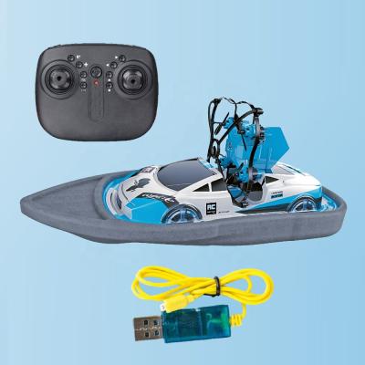 China 3 in 1 mode 3 in 1 sea rc hovercraft boat support rc vehicle ground to air rc quadcopter drone for sale