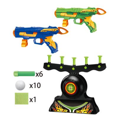 China Glow in the Dark Electric Hover Shot Target Practice Toys Floating Ball Shooting Game with 2 Guns and Soft Bullets for sale