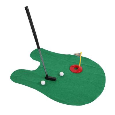 China Novelty Eco-Friendly Indoor Golf Training Set Mini Toilet Potty Golf Toy Putting Game Playing Golf for sale