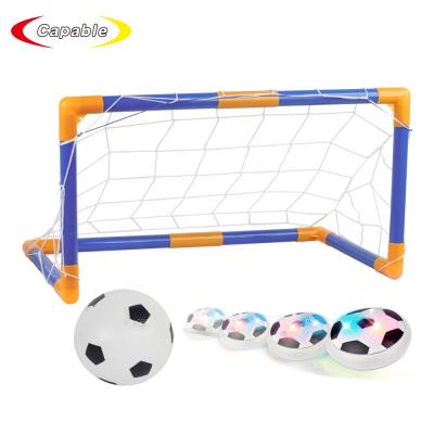 China Football Training For Kids Hover Soccer Ball Air Power Football With Disc Goal LED Light And Music For Kids Toy for sale