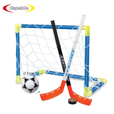 China 2 In 1 2 In 1 Outdoor Plastic Game Soccer Football Ice Hockey Goal Set Toys For Kids for sale