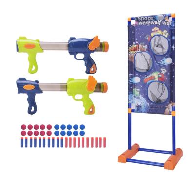 China Indoor Sports Soft Ball EVA Foam Balls Air Power Gun Shooting Game Use Safe and Durable High Quality ABS Materials and EVA Foam Ball Toy interactive snap gun air with electric moving aim for sale