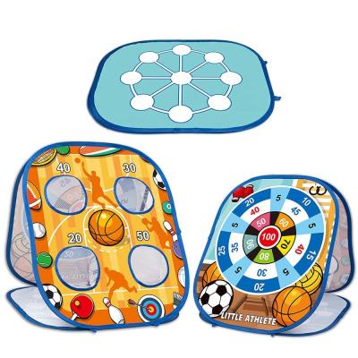 China Made of Cornhole New 2022 Oxford Cloth Outdoor Sport Indoor Toys and Folding Dartboard 3 in 1 Bean Bag Chair Toss Game with 8 Sets of Bean Bag Chairs for Kids for sale