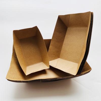 China Factory Hot Sale Waterproof Customized Logo Lunch Disposable Paper Boat Packing Box for sale