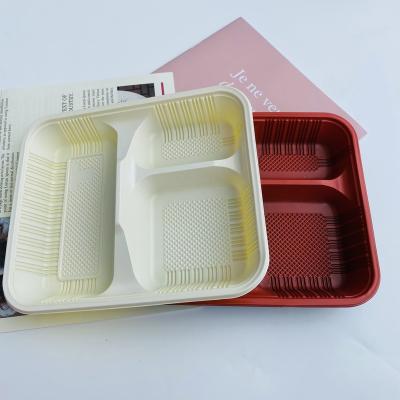 China Wholesale Custom Disposable Printing Disposable Sushi Container Packing Box Rectangle Plastic Sushi Tray With Lid for sale