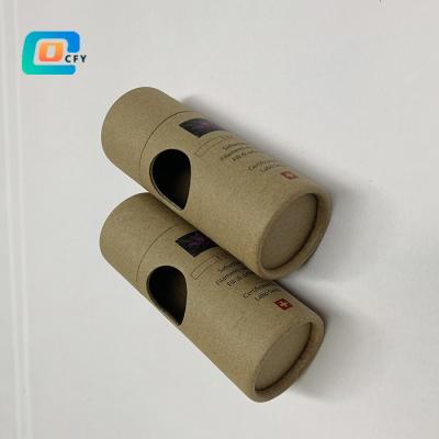 China Color Lid Kraft Paper 100% Eco-Friendly Window Display Cylinder Kraft Paper Tube For Pet Bags for sale