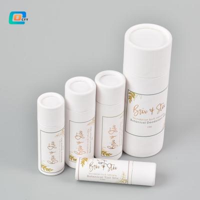 China Safe Biodegradable Custom Made Cosmetic Containers Lift Up Air Freshener Lipstick Lip Balm Container Paper Tube for sale